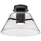Nuvo Edmond, 14 Inch LED Semi Flush, Matte Black with Clear Glass 62/2063 - alternate 7